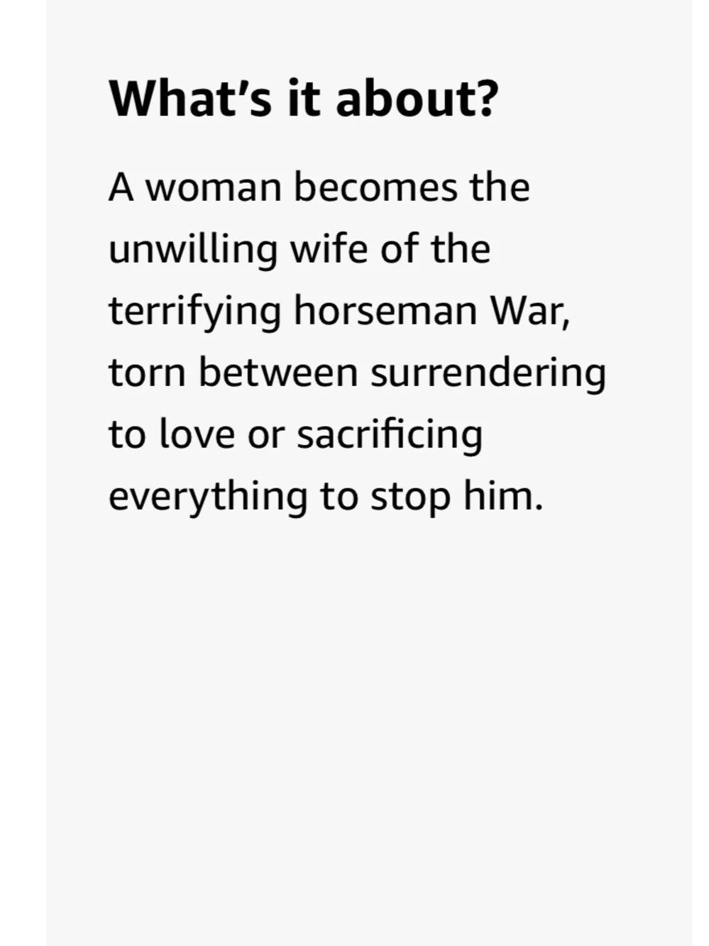War: An Enemies-to-Lovers Romance in a Dark Apocalypse (The Four Horsemen 2) NEW